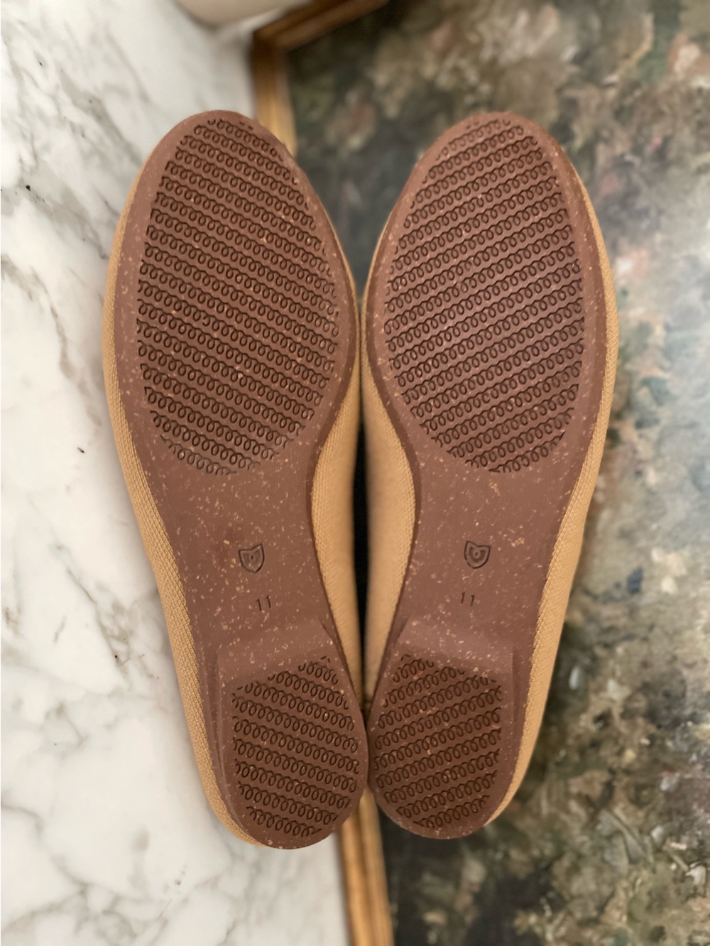Rothy's The Loafer Mule Birdseye Wren Beige Size 11 In Love Insole - Picture 9 of 12